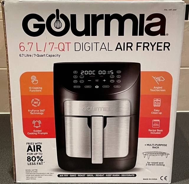 GOURMIA GAF798 6.7L Digital Air Fryer Black 10 one touch Functions