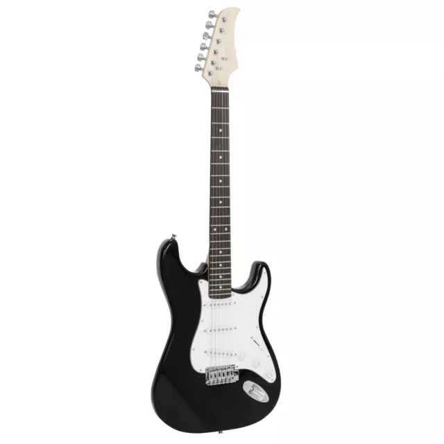 Full Size 39" Black Electric Guitar Amp Case Accessories Pack Beginner Starter