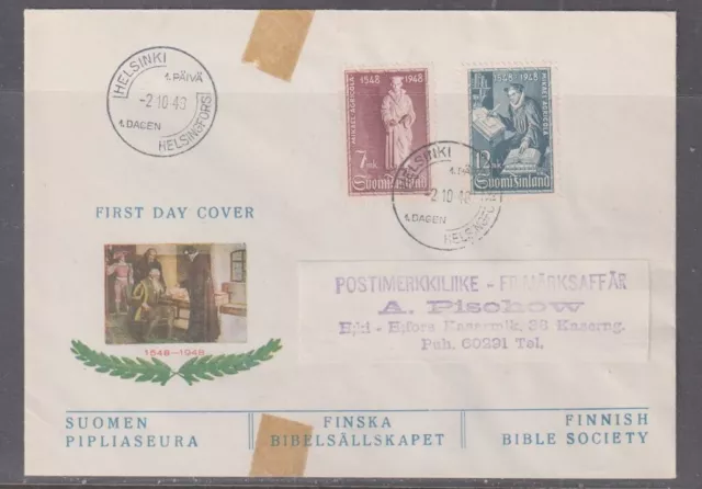 Finland 1948 Translation New Testament First Day Cover - Addressed