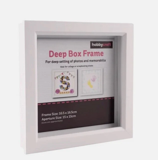 30 x HOBBY CRAFT - DEEP BOX FRAMES -  WHITE - 15X15cm