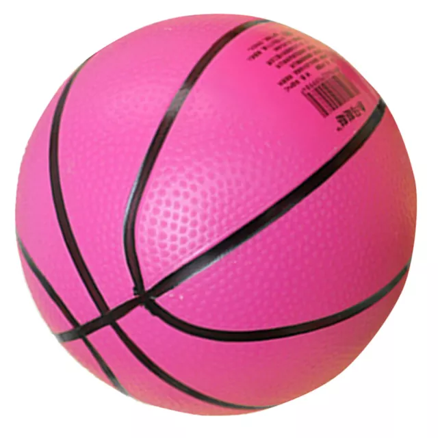 Mini Bouncy Basketball Indoor/Outdoor Sports Ball Kids Toy Gift-Rose Red