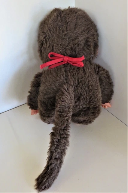 Monchhichi Sekiguchi Beige Garçon avec bavoir Rouge/Blanc Monchhichi Sekiguchi Beige Garçon avec bavoir Rouge/Blanc