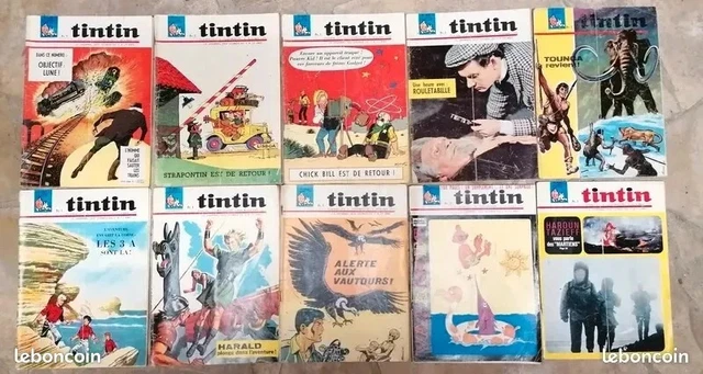 COLLECTOR 50 Anciennes revues du Journal de Tintin Année 1966 Bon état