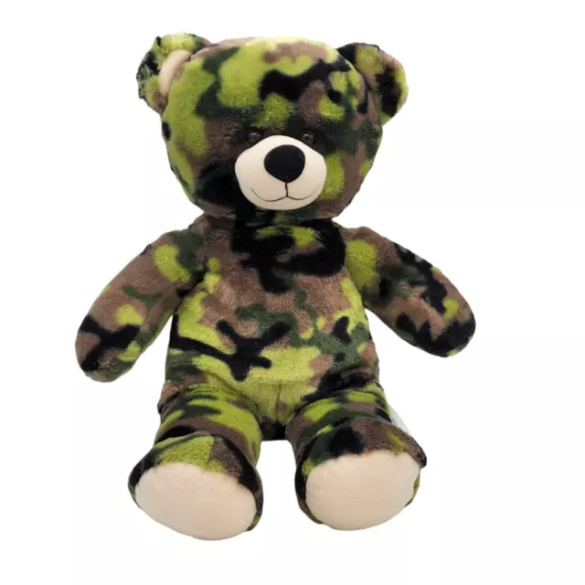 Build a Bear Camo Bear Plush Camouflage Stuffed Animal Cop BABW