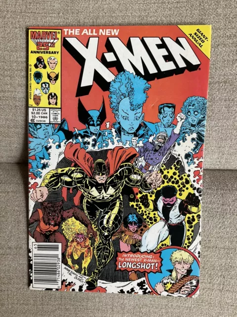 the all new x-men giant sized annual #10 1986 with longshot Marvel Comic Book