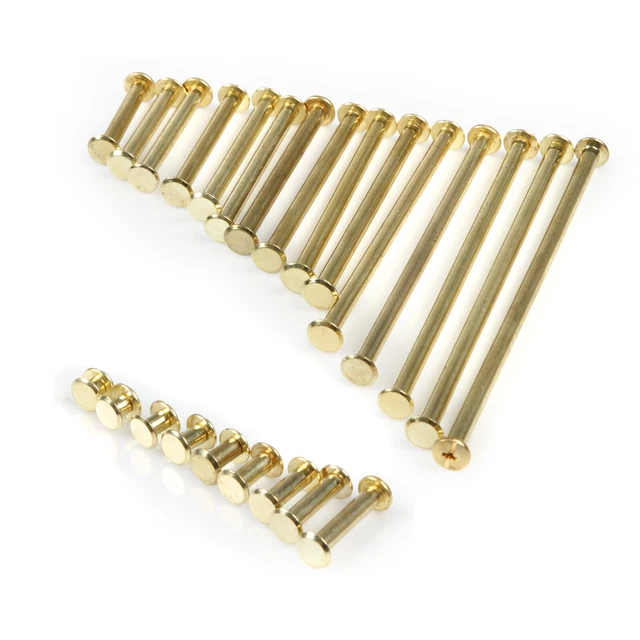M5 (5 mm) rivets complets, tête plate-fente croisée-écrous-jeu de rivets, cuivre