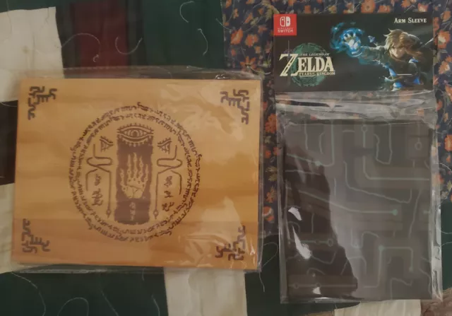 Zelda Tears of the Kingdom Wood Plaque & Arm Sleeve - Brand New Sealed