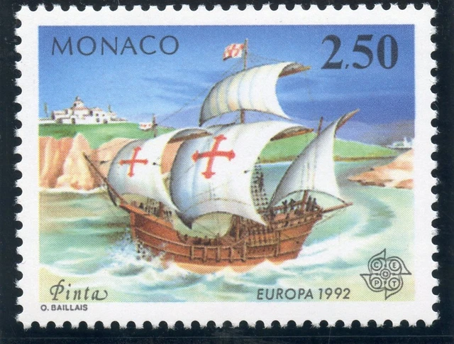 Monaco Bloc 55 (Édition Complète) - 1992 Découverte De L'Amérique - Timbre Neuf Avec Gomme MNH - Philatélie