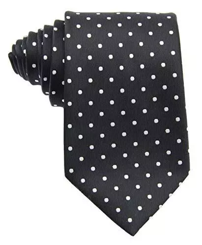 Mens Classic Polka Dot Pattern Ties Business One Size Black White