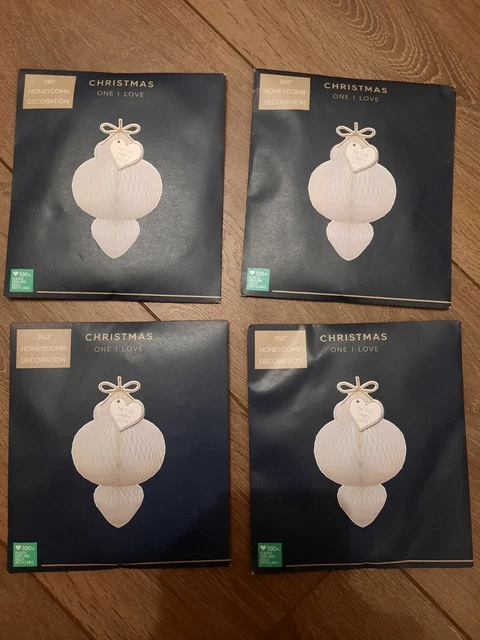 Joblot 4 X M&S Christmas Cards 'One I Love' Marks&Spencer rrp £20 3D Decoration