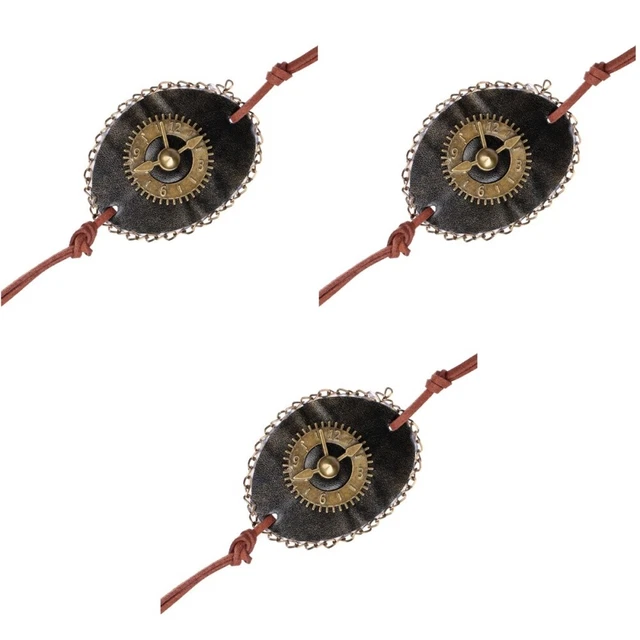 3 pezzi maschera uso retrò disegnata forma tattile design pelle pizzo