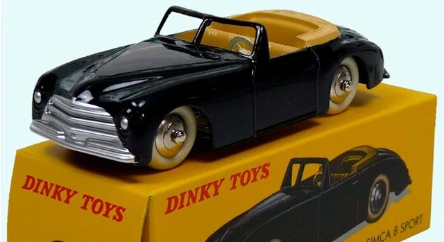 Dinky Toys 24S – Simca 8 Sport – Pare-brise Fin, Jantes Grises – Occasion