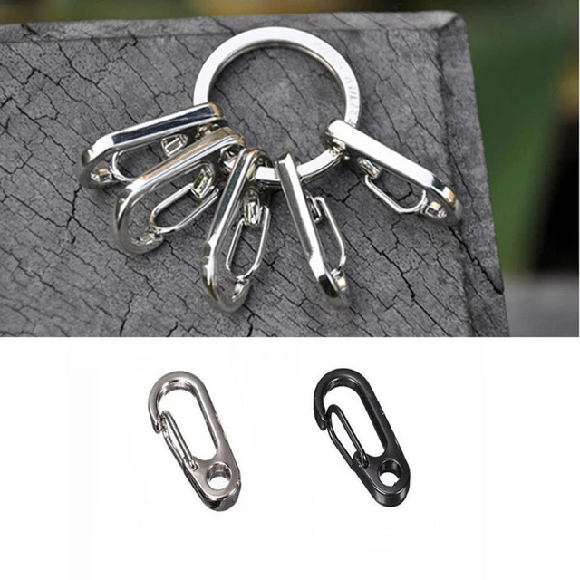 edc anneau l'acier inoxydable mousqueton porte - clés une boucle de printemps