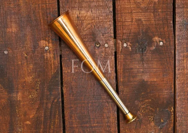 Classic Fox Hunting Copper Horn With Mouth Piece Huntsman Gift - Best Selling