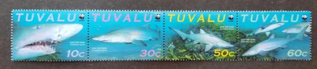 *KOSTENLOSER VERSAND Tuvalu WWF Hai 2000 Marine Life Ocean Unterwasserarten...