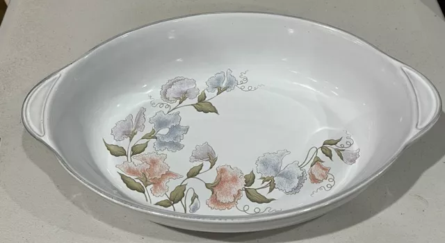 Denby Encore Sweet Pea Oval eared Roaster Serving  dish ( 32.0 cm or 12 5/8")