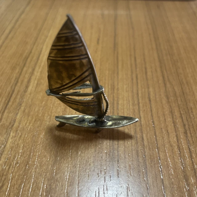 Silver Miniature Vintage Argento Microfusione Windsurf Italy