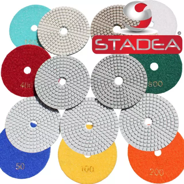 Diamond Polishing Pads 4 inch WetDry Granite Concrete Marble Glass Stone Sanding