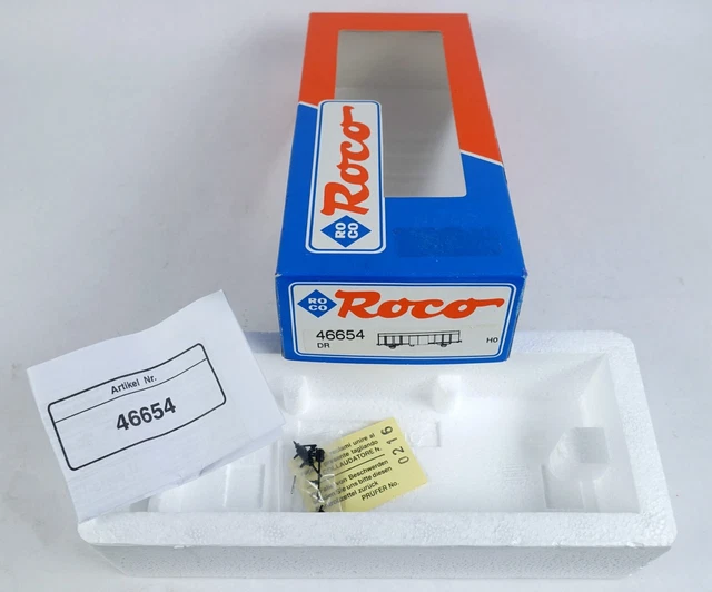 Roco Box ROCO 46654 LEERKARTON gedeckter Güterwagen DR Spur H0 OVP HO ...