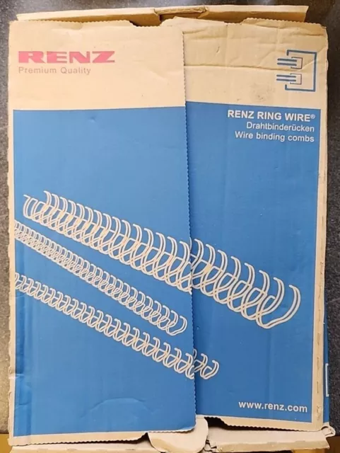 Renz Ring Wire Binding A4 2:1 Pitch 23 Loops SILVER Books Calenders 28.5mm