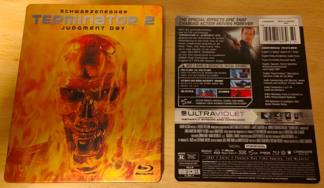 Blu-Ray Terminator 2 Judgment Day Limited Edition Steelbook - Us Import - Rare