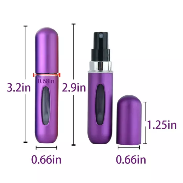 Mini nachfüllbare Parfüm Sprühflasche Reiseduftpumpe tragbare Sprühhülle 5ml 2