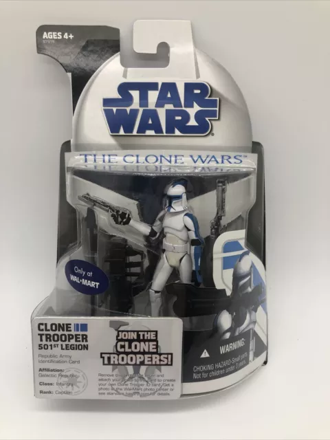 Star Wars The Clone Wars CLone Trooper 501st Legion Hasbro 2007 - NEW