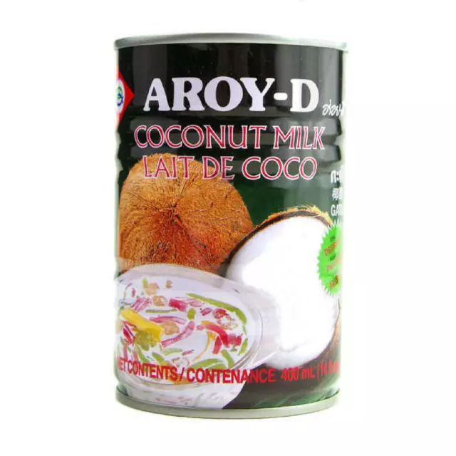 Latte di Cocco Aroy-D Per Dolci Coconut Milk Latta da 400 ml Condimento Asian