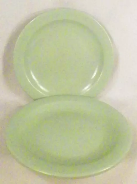 2 Boonton Ware Melamine Melmac Luncheon Plates Green Mid Century 103 9 in Plate