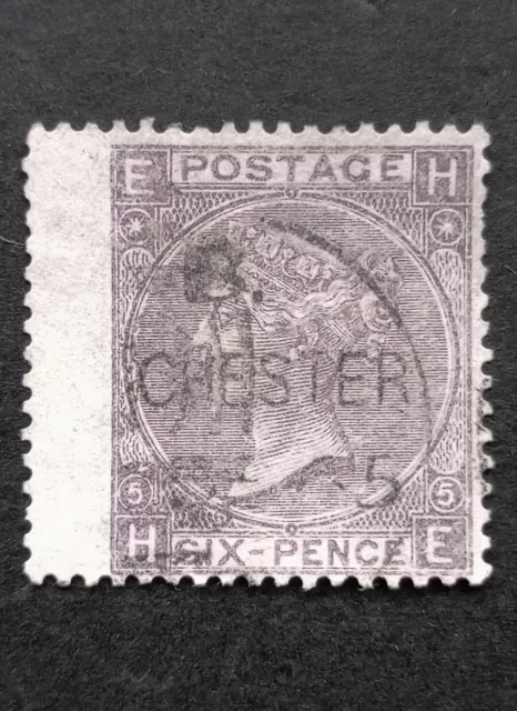 GB Queen Victoria 6d SG.97a Pl.5 Used Cds Chester Well Centred Good Perforat. VF