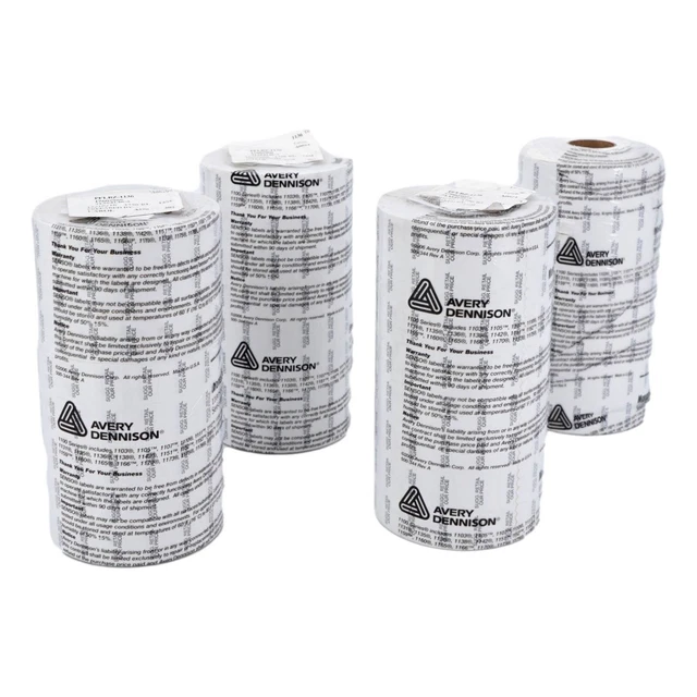 Price Labels Avery Dennison 1100 Series Senso Lot Of 4 Rolls USA Made New