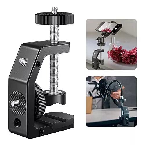 NEEWER Versatile Morsetto-C da Tavolo per Fotocamera, con Vite 1/4” (l1r)