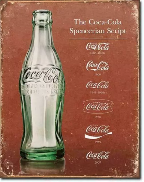 382632 Coca Cola Spencerian Script Metal Sign WALL PRINT POSTER AU