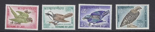 LAOS 1966 BIRDS OSPREY PARAKEET etc (Sc 122-5) VF MNH