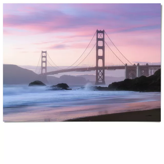 Wandbild Golden Gate Bridge San Francisco als Leinwand Acrylglas Keilrahmen Bild