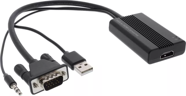 VGA con presa da audio a HDMI 1920 x 1080p convertitore ad alta risoluzione alimentazione USB