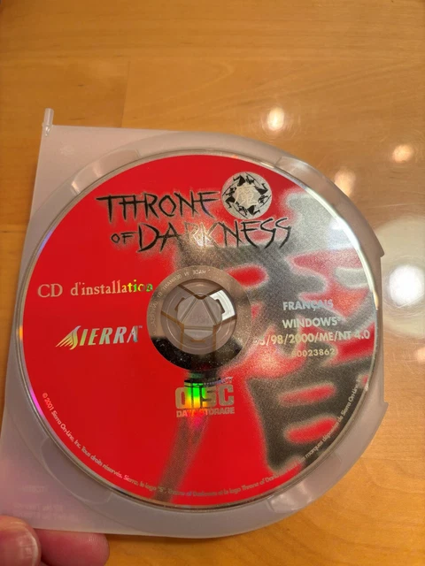 Jeu PC Throne Of Darkness (Sierra) - Big Box Française Avec Notice - Bon état