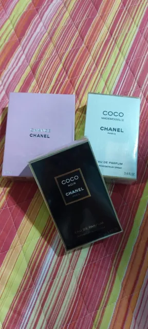 Set Di 3 Profumi Chanel " chance, mademoiselle E coco noir"