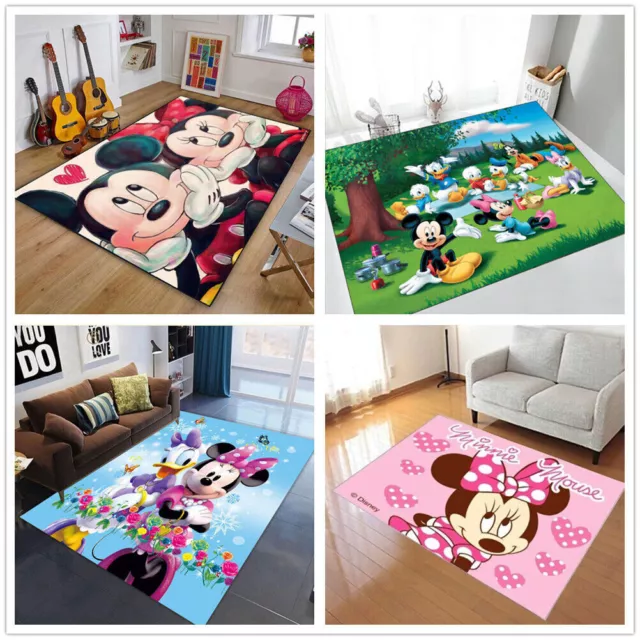 Kids Mickey Minnie Mouse Anti-Slip 3D Doormat Bedroom Carpet Rug Floor Mats Gift
