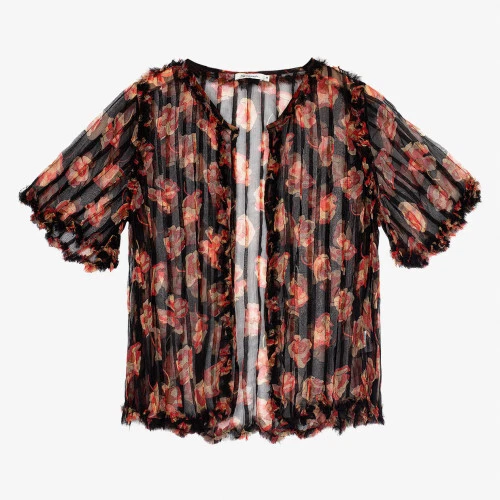 Haut Blouse Floral Mes Demoiselles Paris Taille 1 - Neuve Avec étiquette, Viscose Et Polyamide