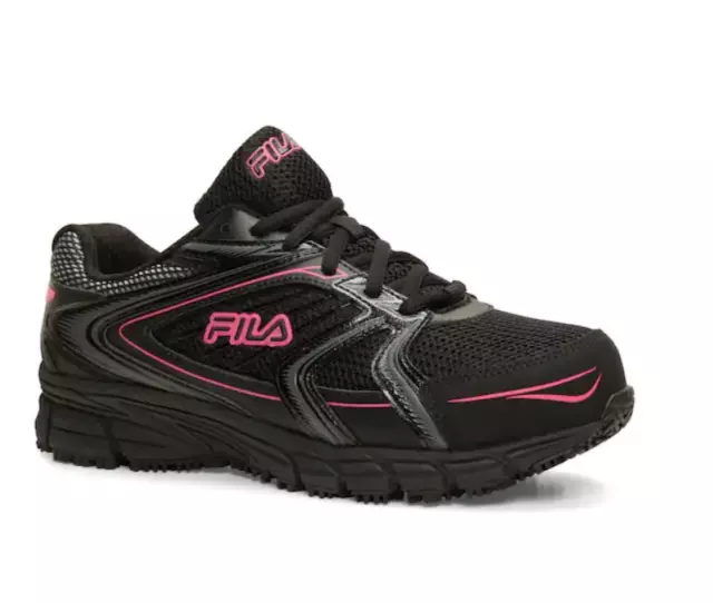 Fila Women's Memory Reckoning 8 Slip Resistans Athletic Shoes Size 9.5 (M)Black