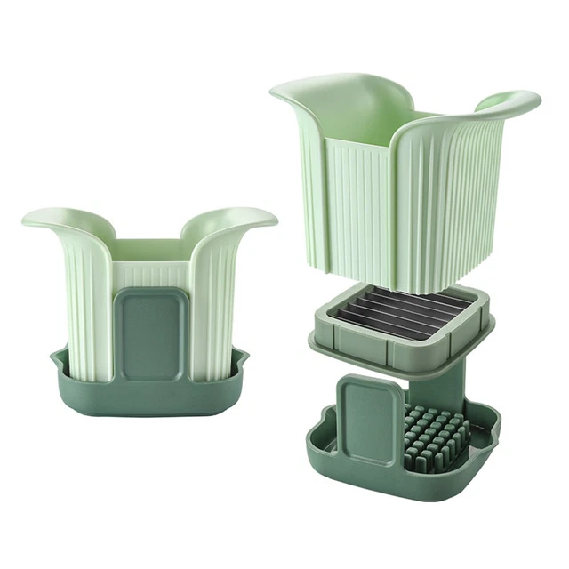 CNYEJQJC Wavy Crinkle Cutter – Yellow & Green, Stainless Steel Blade, For Veggies & Fries