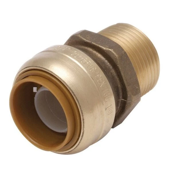 Sharkbite 2 PACK U140LF ,  1   x 1  MNPT Straight Brass Push Male Adapter New