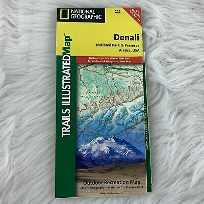 National Geographic 2007 Denali Map Alaska USA