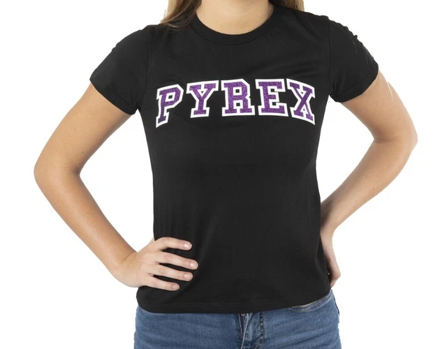 T-Shirt Bambina Scritta Glitter Pyrex