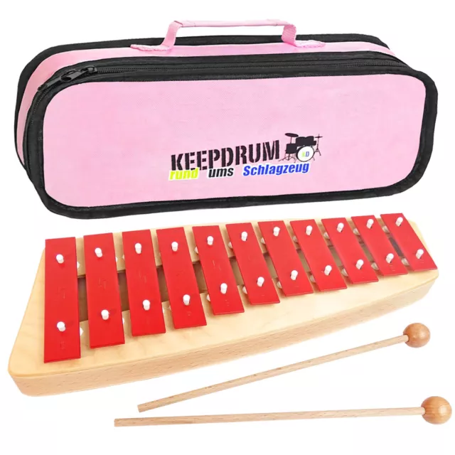 Sonor NG10 NG-10 Glockenspiel für Kinder + Tasche Pink