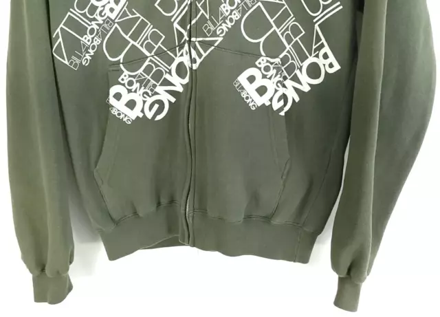 Billabong Full Zip Long Sleeve Graphic Hoodie Men's S Olive Green 3