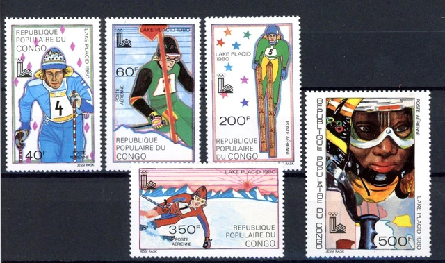 Kongo Brazzaville 714-718 postfrisch Olympia 1980 Lake Placid #JR971