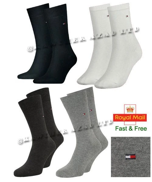 Men's Tommy Hilfiger Classic Crew Athletic Sports Cotton Dress Socks UK 6-11