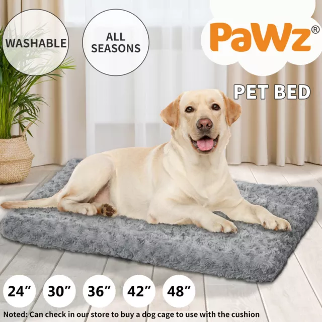 Pawz Pet Bed Dog Calming Washable Soft Warm Plush Mattress Cushion Extra Large